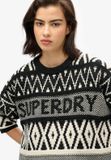 Superdry - Trui met merkpatroon en ronde hals - Dames - Sweaters