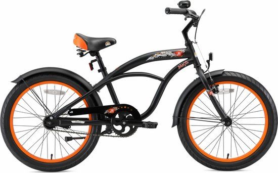 Bikestar 20 inch Cruiser kinderfiets - Zwart