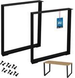 KOTARBAU® Tafelpoten - Metalen Meubelpoten - Bureaupoten 60 x 72 cm - Stalen Tafelpoten - Industrieel - Gepoedercoat Staal - Zwart