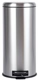 Amazon Basics Ronde Pedaalemmer, Cilindrisch Roestvrij Staal, 30 Liter, Satijn