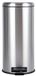 Amazon Basics Ronde Pedaalemmer, Cilindrisch Roestvrij Staal, 30 Liter, Satijn