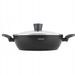 Florina Bono Aluminium Pan met Deksel - 24cm, 2.5L, Zwart, Inductie