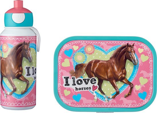 Mepal Drinkfles En Lunchbox Campus My Horse blauw