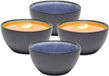 Bellatio Design Bol Samos - anthracite/bleu - 8x - céramique - 12 x 6 cm