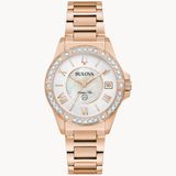 Bulova Marine Star 98R295 Horloge - Staal - Rosékleurig - Ø 32 mm