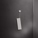 KEUCO douchewisser van silicone, met muurbeugel, om te plakken, 26,4x8,2x1,7 cm, kleur: wit