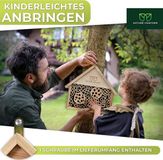 Merkloos insectenhotel / Design insectenhotel met natuurlijke materiaal - Voor bijen, lieveheersbeestjes en vlinders - Om op te hangen
