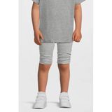 Anytime skinny biker shorts grijs melange