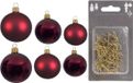 Decoris Kaemingk B.V. Groot pakket glazen kerstballen donkerrood glans/mat 50x stuks - 4-6-8 cm incl haakjes