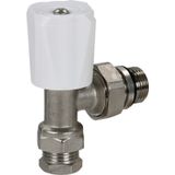 Toolstation Radiatorkraan witte knop haaks