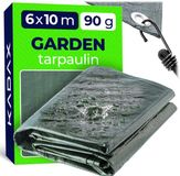 KADAX Waterdicht zeil, geweven, 60 m², versterkt beschermend zeil, groen (6 x 10 m)