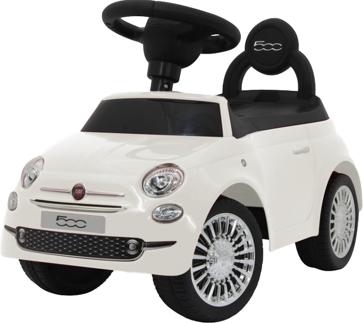 Eco Toys Eco Toys Fiat 500 Loopauto - Wit - met claxon