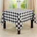 SARO LIFESTYLE Buffalo Plaid Tafelkleed, 56% Katoen - 44% Polyester, Zwart, 70 Inch