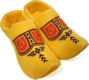 Merkloos / Sans marque Gevavi Schoeisel Bv Gele pluche klompen/clogs sloffen/pantoffels voor peuters - Kinder klompsloffen voor jongens/meisjes 20/24