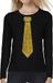Bellatio Decorations Verkleed shirt voor dames - Stropdas Goud - Zwart - XS
