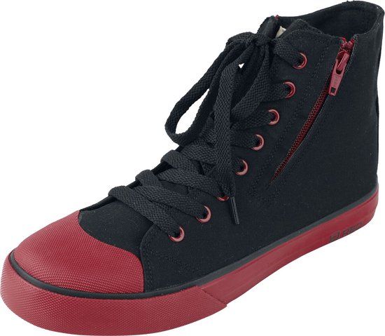 R.E.D. Rock-Engineered Design Hoge sneakers - Zwart/Rood - Unisex - EU37