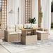 Maison Exclusive - Ensemble de meubles de jardin 6 pièces avec canapé et coussins, beige, en polyrotin