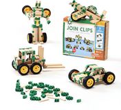 JOIN CLIPS bouwset voertuigen avontuur 14-in-1 constructiespeelgoed.
