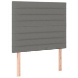 VidaXL Hoofdeind & Voeteind Donkergrijs 90x5x118/128 cm Stof