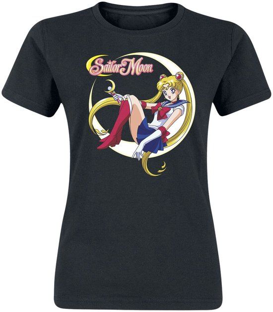 Sailor Moon Sailor Moon Dames T-shirt - Zwart - XL
