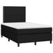 VidaXL Lit plateforme avec matelas, noir, 120x190 cm, tissu