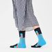 Happy Socks Future Unknown Chaussette mi-mollet - Unisexe - Noir - à carreaux - Pointure 36-40