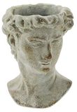 The Bridge Collection Antieke stijl Oude Wereld Grieks Standbeeld Hoofd Cement Gezicht Planter Pot