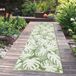 Tapis d'extérieur exotique avec motifs de feuilles tropicales en vert, 90 x 300 cm