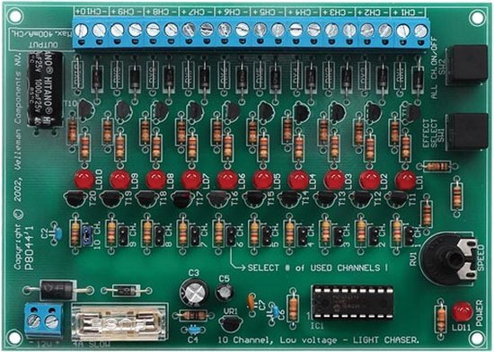 Whadda Lichteffectengenerator 10 Kanalen 12v 14 X 10 Cm