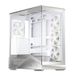 1STPLAYER Boîtier PC ATX pour gaming, boîtier d'ordinateur mi-tour avec 4 ventilateurs ARGB PWM préinstallés, verre trempé, argent