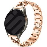 Strap-it Samsung Bracelet chaîne acier Samsung Galaxy Watch 4 Classic 42mm (or rose)