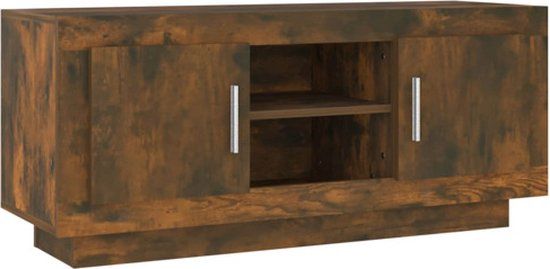 vidaXL Tv-meubel 102x35x45 cm bewerkt hout gerookt eikenkleurig