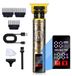 Tondeuse à barbe - Tondeuse - Rasoir pour homme - Avec écran LCD numérique - 3 sabots guide - Rechargeable par USB - Pour barbe et cheveux