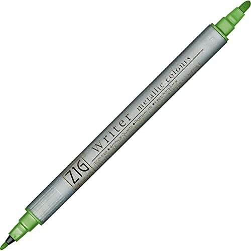 Kuretake UK Ltd. Zig Memory System Writer Twin Tip Marker Metallic Zwart