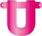 Folat Slingerletter U 12,5 X 11 Cm Karton Roze
