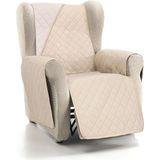 ECOMMERC3 Bankhoes voor 1-zits, super verstelbaar, voor 1-zitsbank/relax, omkeerbaar, beige/linnen, gevoerd en extra zacht, 100% Made in Spain