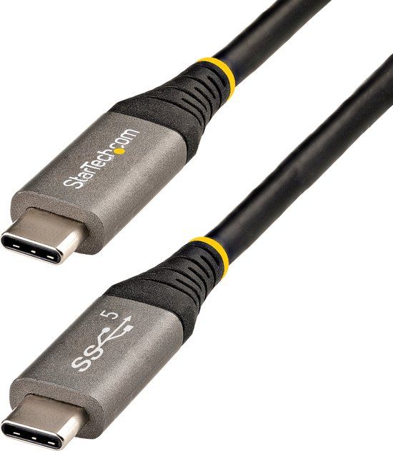 StarTech.com USB-C Cable - 2m - Black/Grey
