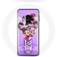 Maniacase Hoesje voor Samsung Galaxy S9 Plus BTS TinyTAN Animatie Poster RM Jin Suga J-Hope Jimin Jungkook En V