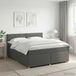 vidaXL Boxspringbed met matras Donkergrijs 140 x 200 cm Stof