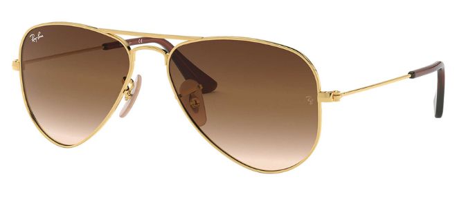 Ray-Ban Aviator Junior Zonnebril - Goud - Bruin - Kind