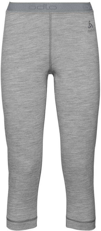 ODLO SUW Natural 100% Merino Warm 3/4 Broek Dames, grey melange/grey melange XL 2019 Lange onderbroeken