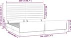 vidaXL Bedframe Stof Donkergrijs 200x200 cm
