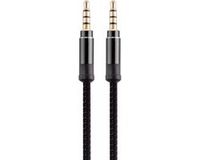 Allteq Stereo Audio Jack Kabel 3.5 mm | Slimline | AUX Kabel Gold Plated | Male to Male | Jack To Jack | Universeel | Auto - Telefoon | Zwart | 1,5 meter
