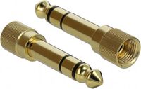 Delock 6.35mm Jack (m) - 3.5mm Jack (v) schroefbare stereo audio adapter (2 stuks)