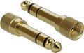 Delock 6.35mm Jack (m) - 3.5mm Jack (v) schroefbare stereo audio adapter (2 stuks)