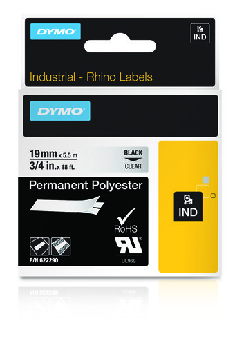 DYMO 622290 Label Tape - Multi Color - Polyester - Rhino Compatible