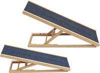 Bolt Edge Happiq Massief Houten Hondenladder Tavien - 4-in-1 Verstelbaar - Antislip Tapijt - Veiligheidsladder voor Huisdieren