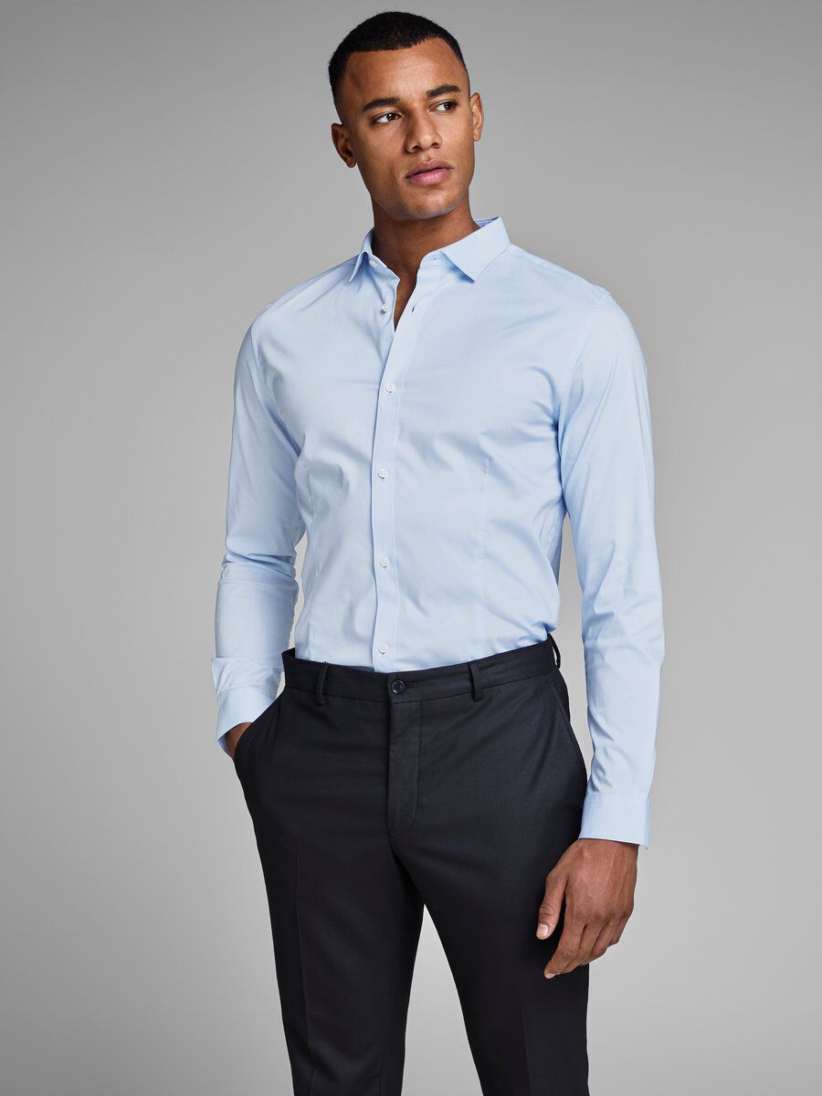 JACK & JONES JJPRPARMA Heren Overhemd - Maat L - Cashmere Blue;Super Slim