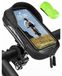 Sacoche de guidon de vélo support de téléphone de vélo - Étanche jusqu'à 7 pouces - Rotatif à 360° - Noir