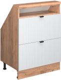 Vicco R-Line Keukenkast voor schuine wand – 60 cm met 2 laden Blanc ondulé